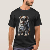 T-shirt Funny Lazy Anglais Chien Chien Chien Chillin Chien (Devant)