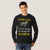 T-shirt Funny Lazy Sloth Art Collecte (Devant entier)