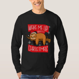 T-shirt Funny Lazy Sloth Pajama de Noël