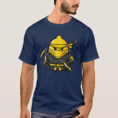 T-shirt Funny Lemon Shinobi Ninja Nunchucks Illustration (Devant)