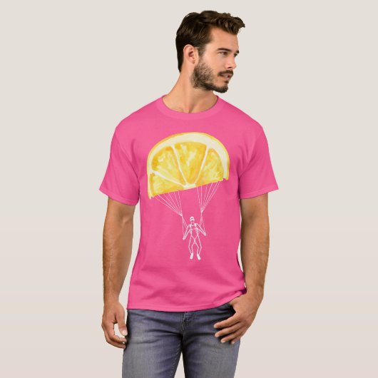 T-shirt Funny Lemons Summer Sun Skydiving Parachute (Devant entier)