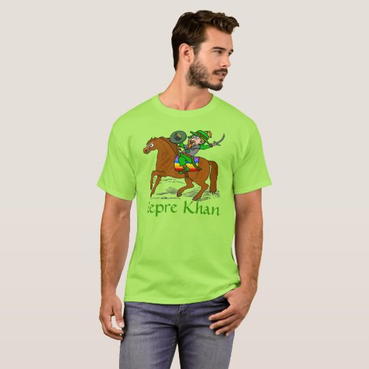 T-shirt Funny Lepre Khan St Patrick's Day Leprechaun Humou (Devant entier)