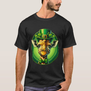T-shirt Funny Leprechaun Giraffe Jour de la Saint Patrick