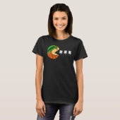 T-shirt Funny Leprechaun Manger Shamrock Jour de la Saint  (Devant entier)
