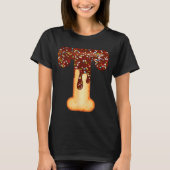 T-shirt Funny Letter T Ice Cream Chocolate Sprinkles (Devant)