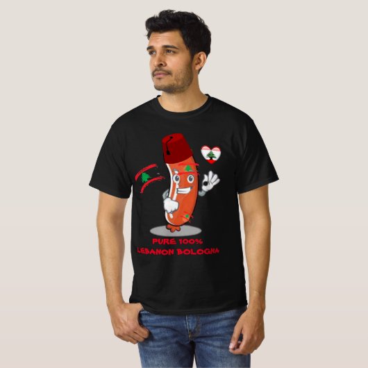 T-shirt Funny Libanais Funny Humour Liban Bologne (Devant entier)