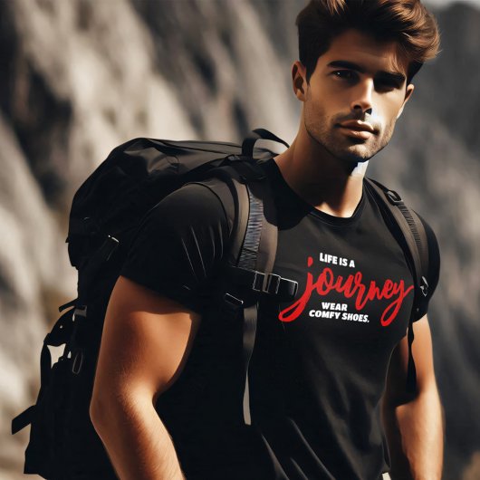 T-shirt Funny Life est un Voyage Wear Comfy Chaussures