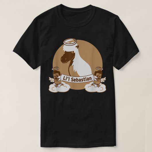 T-shirt Funny Lil Sebastian Mini Cheval Pony Angel R  (Design devant)