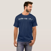 T-shirt Funny Linu Sudo RM RF Funny Linu Premium (Devant entier)