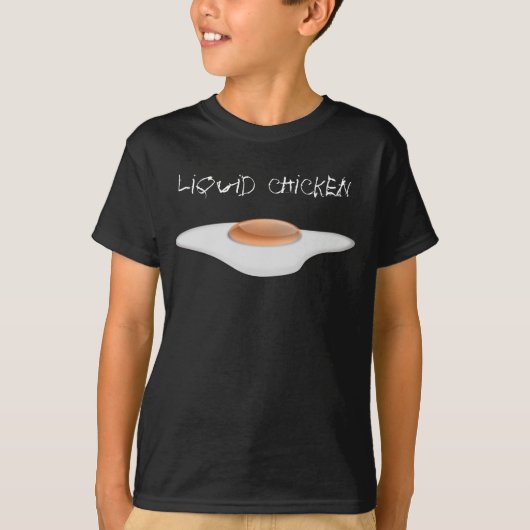 T-shirt Funny liquid chicken with fried egg (Devant)