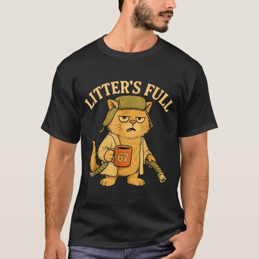 T-shirt Funny Litter’s Full Cat Parody 67 Six Seven Meme (Devant)