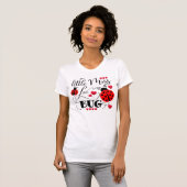 T-shirt Funny Little Miss Love Bug Cute Valentines Day (Devant entier)