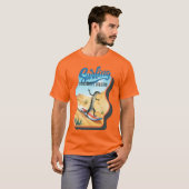 T-shirt Funny lizard surfing summer southwestern desert (Devant entier)