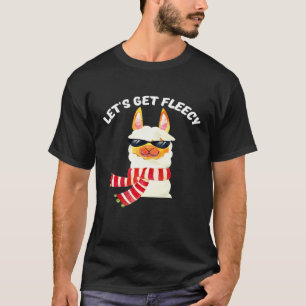 T-shirt Funny Llama Alpaca Obtenons Fleecy Jote Noël