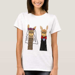 T-shirt Funny Llama Mariée et Mariage de chambre