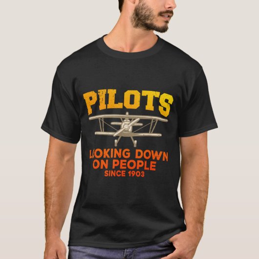T-shirt Funny Lot Design For Men Women Aviation Airplane L (Devant)