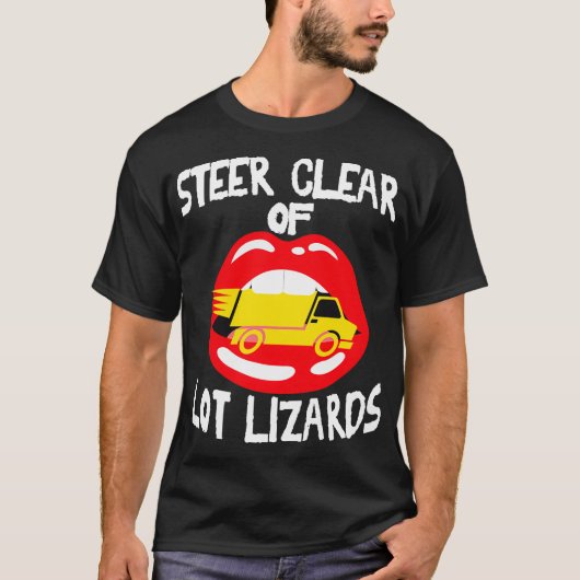 T-shirt Funny Lot Lizard Semi Camion Conducteur Arrêt (Devant)