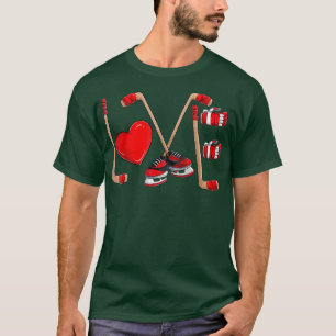T-shirt Funny Love Hockey Valentines Day  Toddler Boys Kid