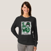 T-shirt Funny Love Messy Bun Teacher Life St Patricks Day (Devant entier)