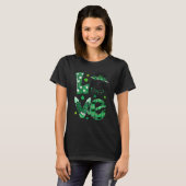 T-shirt Funny Love Messy Bun Teacher Life St Patricks Day (Devant entier)