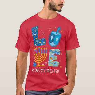 T-shirt Funny LOVE SPEED Enseignant Menorah Juif Hanoukka