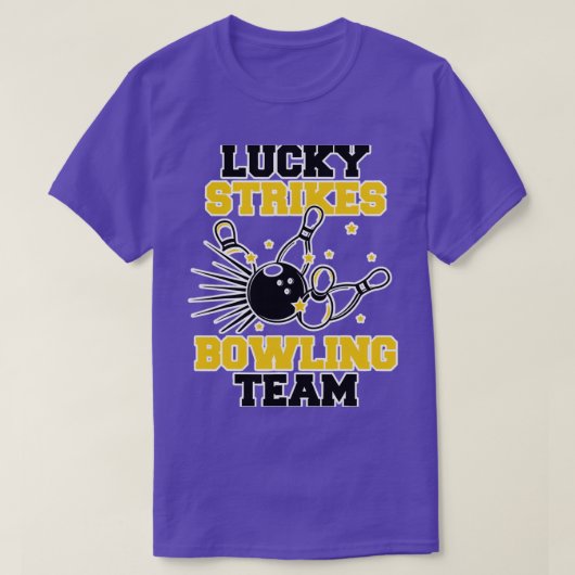T-shirt Funny Lucky Strikes Bowling Team T (Design devant)