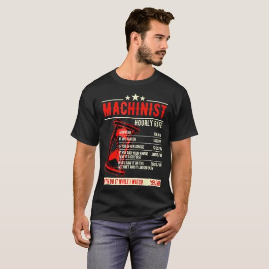 T-shirt Funny Machinist (Devant entier)