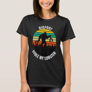 T-shirt Funny Maine State Bigfoot Stole My Lobster Sc-Fi S