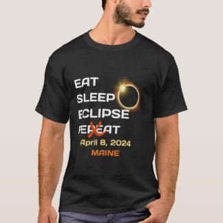 T-shirt Funny Maine Total Éclipse Solaire 8 avril 2024 Tot