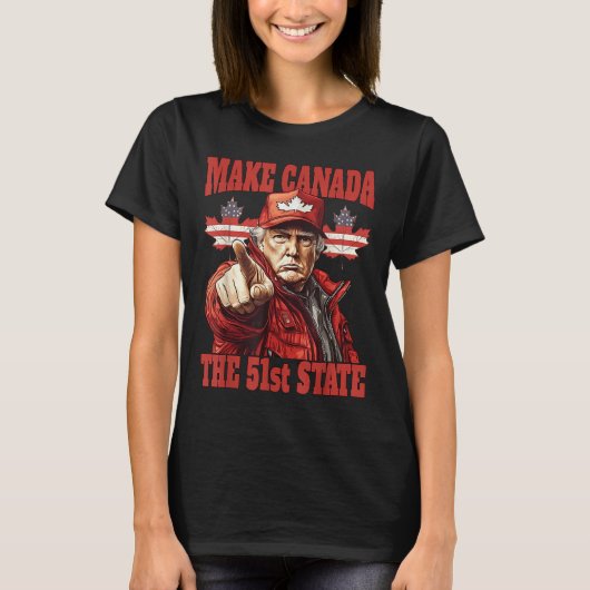 T-shirt Funny Make Canada 51e État (Devant)