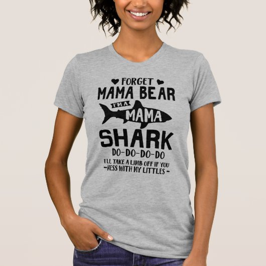 T-shirt Funny Mama Shark (Devant)