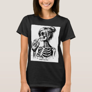 T-SHIRT FUNNY MAMAN SKELET