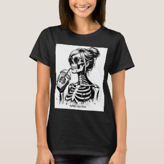 T-SHIRT FUNNY MAMAN SKELET
