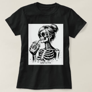 T-SHIRT FUNNY MAMAN SKELET