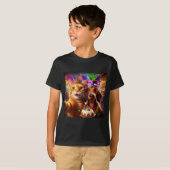 T-shirt Funny Mardi Gras Cat Dachshund Selfie Squad  (Devant entier)