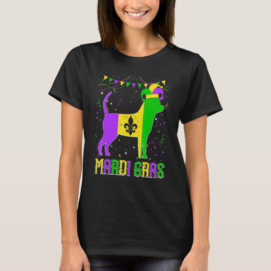 T-shirt Funny Mardi Gras Chihuahua Dog Dad Mom Mardi Gras (Devant)