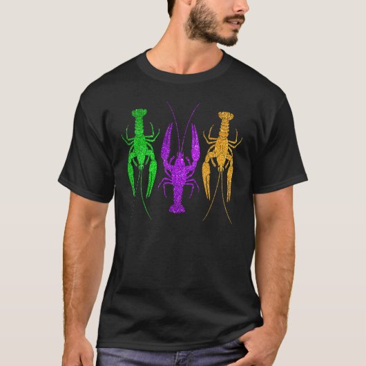 T-shirt Funny Mardi Gras Crawfish New Orleans Carnival Men (Devant)