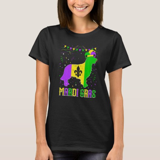 T-shirt Funny Mardi Gras Golden Retriever Dog Dad Mom Mard (Devant)