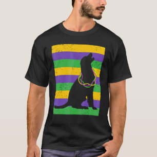 T-shirt Funny Mardi Gras Perles Labrador Et Jester Casquet