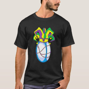 T-shirt Funny Mardi gras Rugby Jester Hat Funny Festival P
