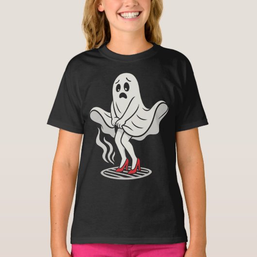 T-shirt Funny Marilyn Monboo Ghost Halloween Parodie Chemi (Devant)