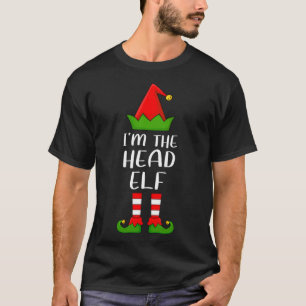 T-shirt Funny Matching Family Je suis The Head Elf Christm
