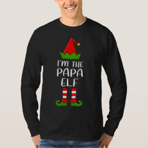 T-shirt Funny Matching Family Je suis The Papa Elf Christm