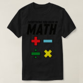 T-shirt Funny Math citation Mathématique Enseignant 1 (Design devant)