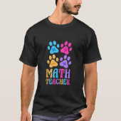 T-shirt Funny Math Enseignant Chiens Paw Amateurs de mario (Devant)