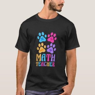 T-shirt Funny Math Enseignant Chiens Paw Amateurs de mario