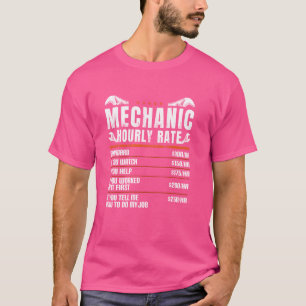 T-shirt Funny Mécanique Horaire Taux Horaire Réparation Au