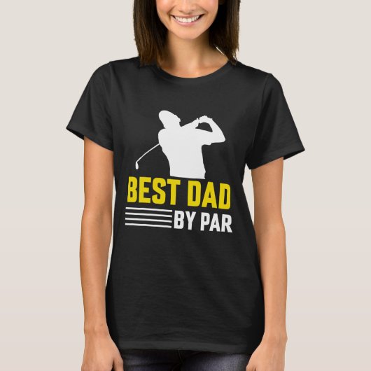 T-shirt Funny Meilleur Papa Par Par Fête des pères De Golf (Devant)