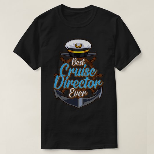 T-shirt Funny Meilleure croisière Directeur Jamais Bateau (Design devant)
