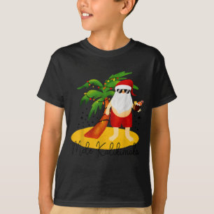 T-shirt Funny Mele Kalikimaka Aloha Christmas Hawaiian San